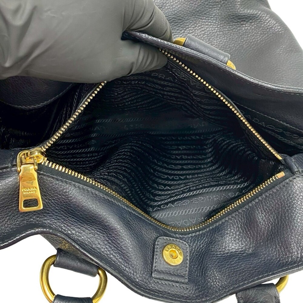 PRADA Black Leather Shoulder Bag - Picture 10 of 10